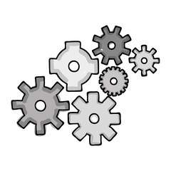 gear cartoon icon image vector illustration design 