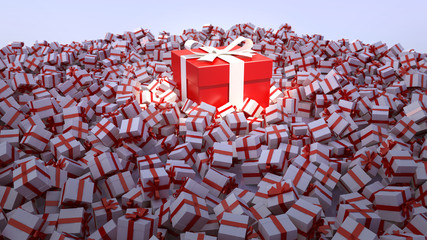 Thousands of gift boxes