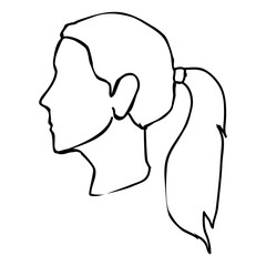 woman profile icon image vector illustration design 