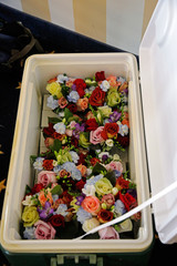 thermos full of flowers
