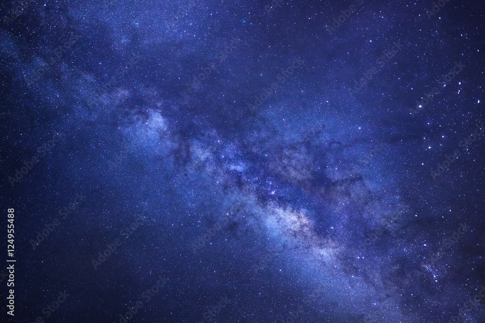 Wall mural milky way galaxy with stars and space dust in the universe. high resolution.