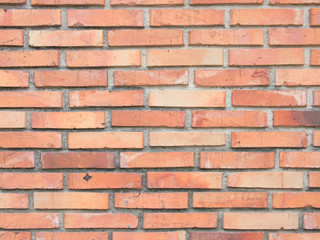 The old and dirty orange brick walls are dilapidated and neglected for a long time. background...