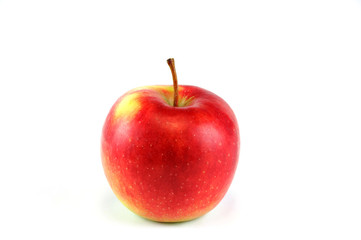 close up on red apple isolated on white background