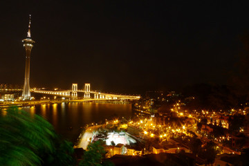 Fototapeta premium The night view of Macau