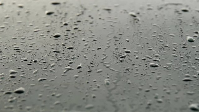 Raindrops on glass From inside the car