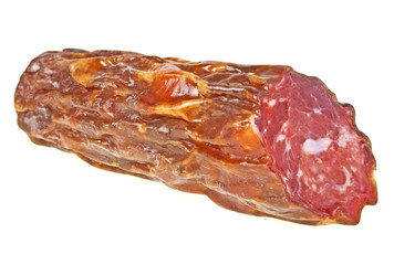 Fototapeta premium Fresh sausage isolated on white background