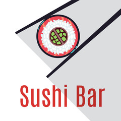 Naklejki  Szablon logo baru sushi