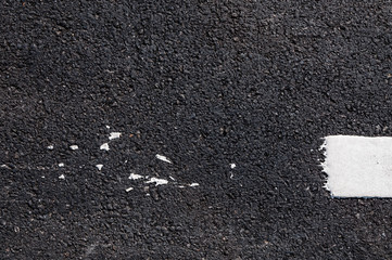 White line on new asphalt detail,Street with white line texture