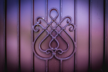 Vintage metal fence pattern