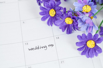 Reminder Wedding day in calendar