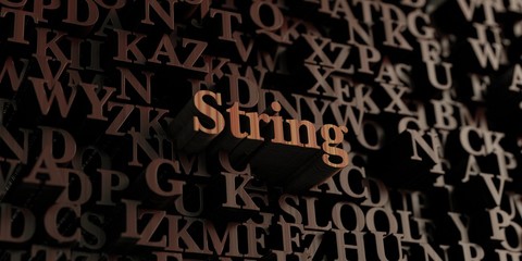 String - Wooden 3D rendered letters/message.  Can be used for an online banner ad or a print postcard.