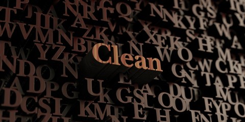 Clean - Wooden 3D rendered letters/message.  Can be used for an online banner ad or a print postcard.