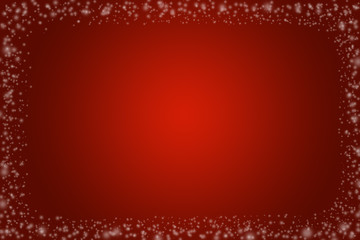 White snowflakes on an abstract red background