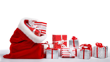 Bag of Santa Claus with gifts
