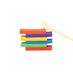 Pile of colorful children's plasticine