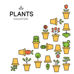 icons of pot plants garden