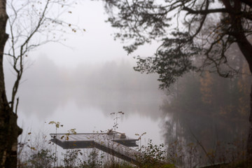 Fototapeta premium Lake fog