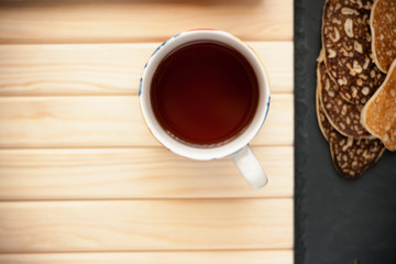 Cup of tea and fritters 