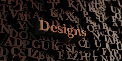 Designs - Wooden 3D rendered letters/message.  Can be used for an online banner ad or a print postcard.