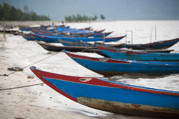 Naklejka premium Fishing Boats Vietnam