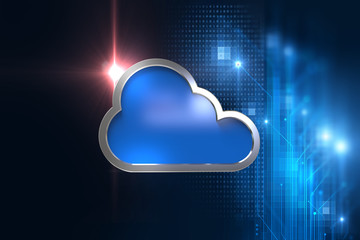 Cloud computing system abstract technology background