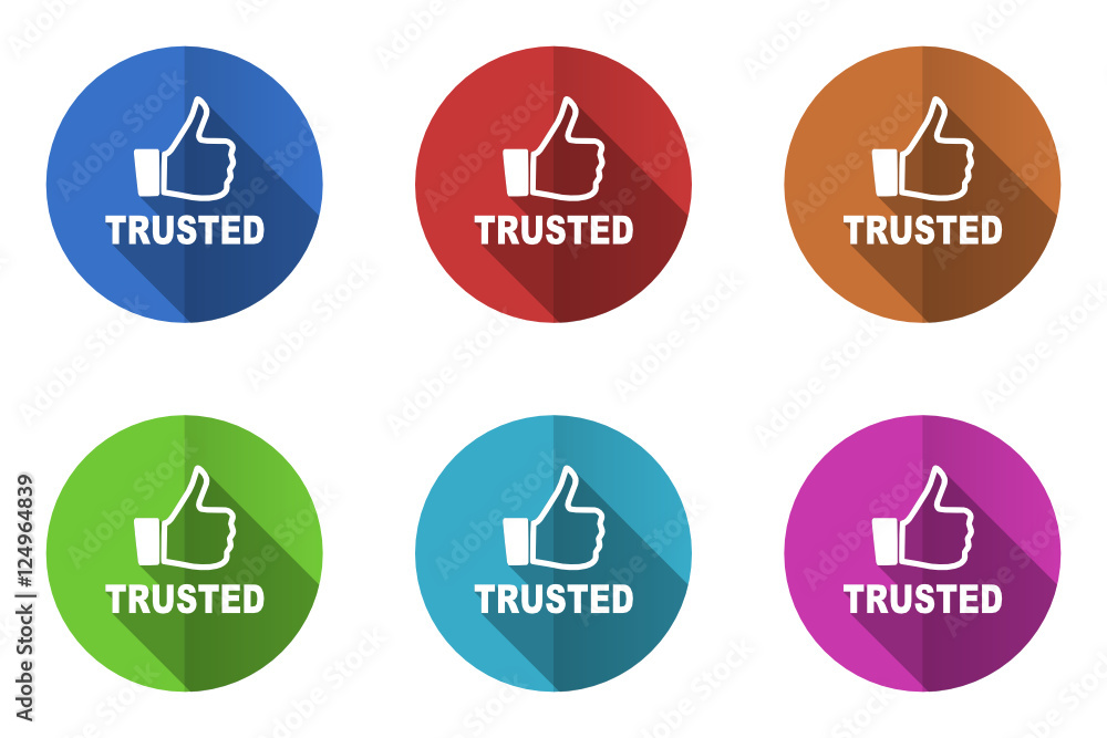 Poster flat design vector icon set
