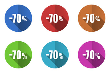 Flat design vector icon set