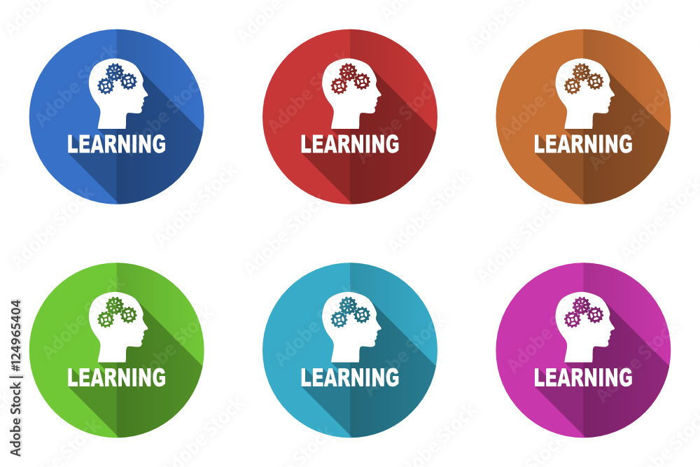 Poster flat design vector icon set