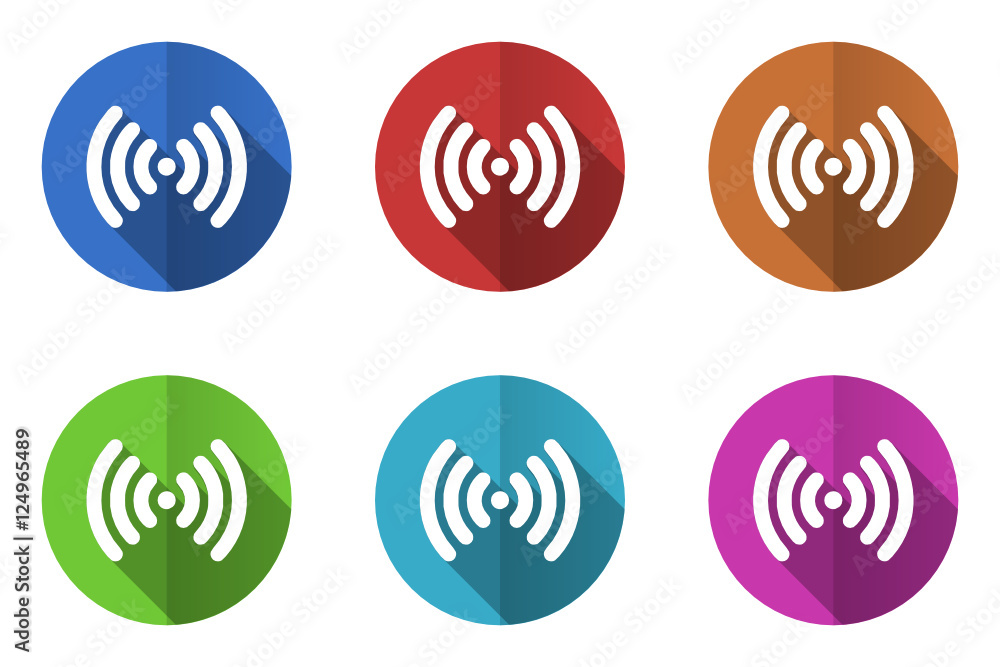 Poster flat design vector icon set