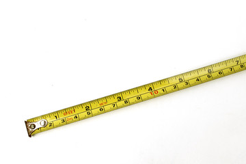 Measuring yellow color on white background