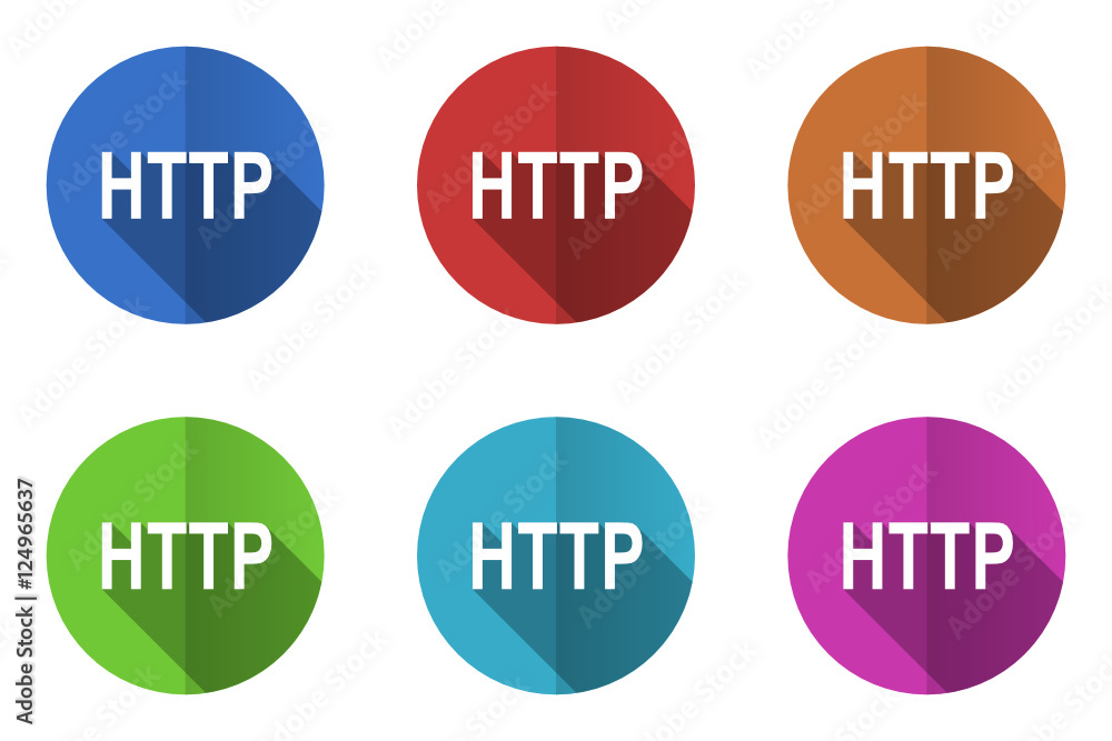 Aufkleber flat design http vector icons