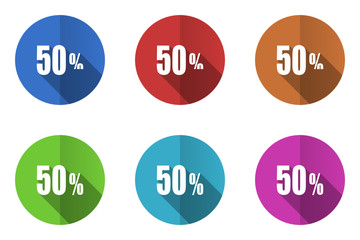 Fototapeta premium Flat design promotion vector icons