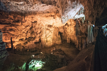 Inside the Cave of Neptune (Grotte di Nettuno) near Alghero, Province of Sassari, Sardinia, Italy