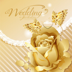 Designing wedding cards Gold Square