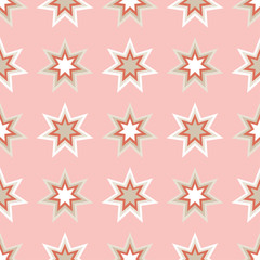 Obraz premium Seamless vector background with decorative stars. Print. Cloth design, wallpaper.
