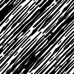 Diagonal strokes. Seamless pattern. Brush strokes and ink. Monochrome vector pattern.
