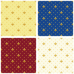 Cute seamless Mardi Gras pattern in trraditional colors © C Design Studio