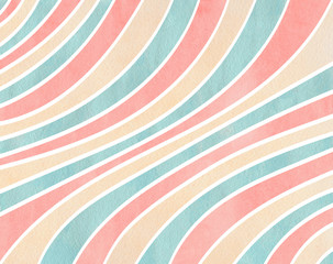 Watercolor striped background.