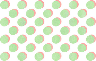 Watercolor polka dot background.