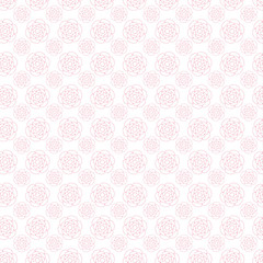 Vector floral red dotted line