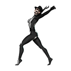 3D Rendering Halloween Party