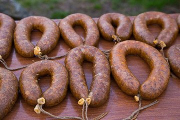 Homemade sausages