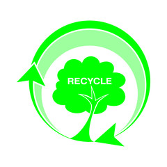 logo recycle ,tree icons vector illustration