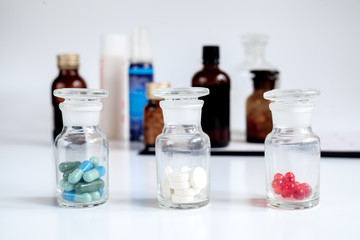 bottled pills in doctor's office no one