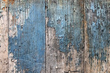 Vintage wooden blue background