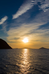 Fototapeta na wymiar Sunrise over Patmos