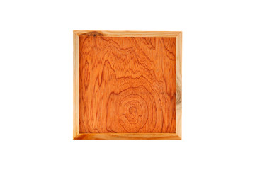 Empty small wood Box on white background.