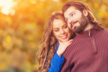 Fototapeta premium Cute couple hanging out.