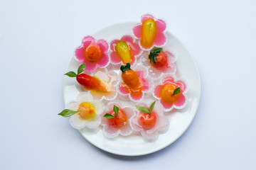 Kanom Look Choup mix in jelly  (kanom woon look choup)