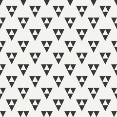 Geometric line monochrome abstract hipster seamless pattern with triangle. Wrapping paper. Scrapbook paper. Tiling. Vector illustration. Background. Graphic texture for your design, wallpaper.